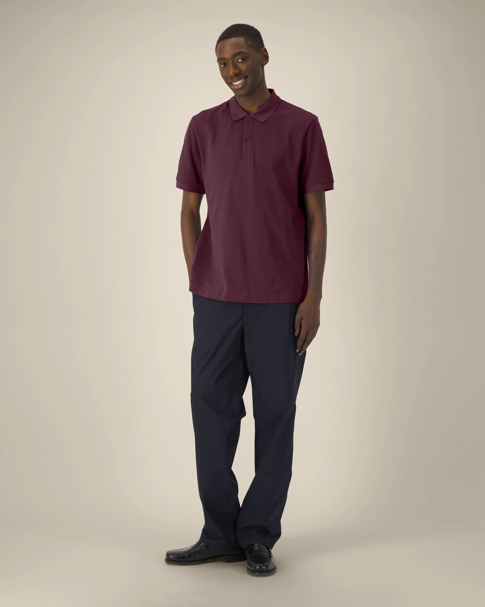 Polo coton bio Stanley/Stella Prepster 2.0 à personnaliser - Deep Plum